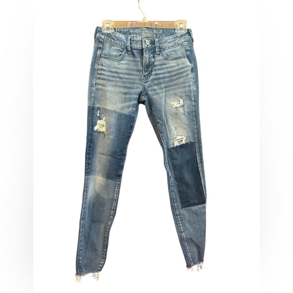 American Eagle Outfitters 360 Super Stretch Patchwork Jeggings